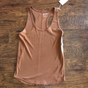 Orange Scoop Neck Racerback Tank